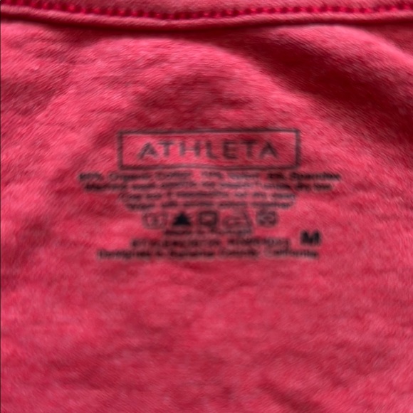 Athleta Tank Top Women's Sz M Breezy Ruched Tank Orange (looks reddish) - Picture 2 of 5